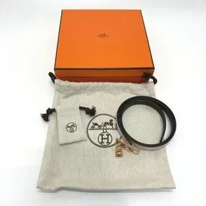 HERMES Cadena Lucky 15 PM reversible belt Vo Swift / Epsom pink/khaki Hermes | Accessories | Hermes Cadena Lucky 5 Pm Reversible  main image 4